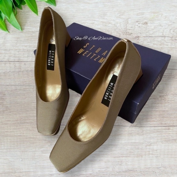 Stuart Weitzman NIB square toe block heels *shop@iamwarrior - Picture 2 of 9